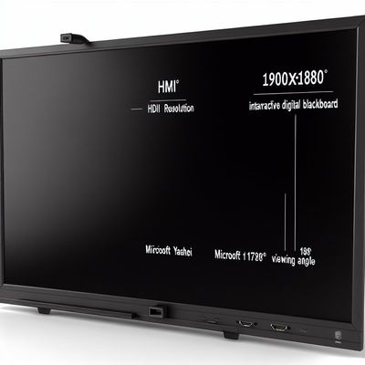 Quadro interativo digital com resolução de 1920*1080, entrada HDMI e amplo ângulo de visão de 178°
