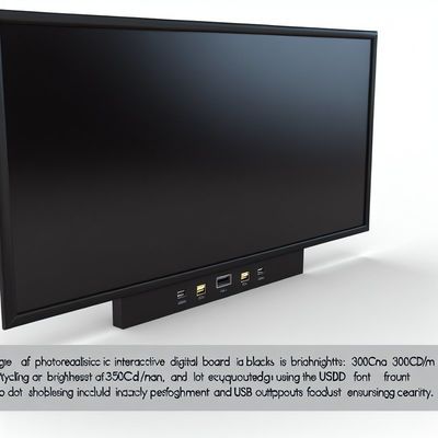 Quadro Negro Digital Interativo OEM ou Preto com Brilho de 350cd/m2 e Saídas USB